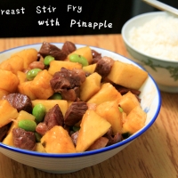 Duck Breast Stir Fry with Pineapple